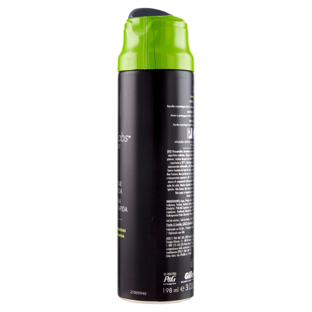 Gillette Labs Gel da Barba Applicazione Rapida, 198ml